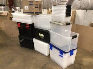 Lot of Asssorted Plastic Bins See Pictures