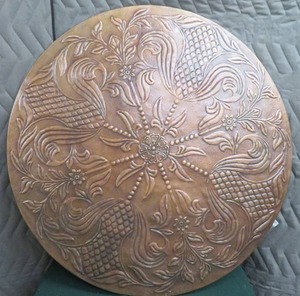 LARGE STUNNING COPPER COLORED METAL WALL ART