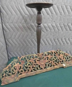 HAND CARVED WOODEN WALL DECOR.  VINTAGE PLANT STAND
