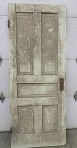 VINTAGE BLUISH WHITE WOODEN DOOR HIGHLY USED