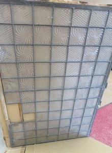 ANTIQUE LEADED GLASS MISSING 3 PANES