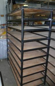 lot 29 image: shelving cart on wheels 20 deep x 45 wide x 62 tall