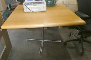 lot 33 image: Office table 42 inches square