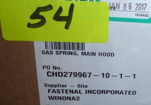 lot 54 image: 10 New gas springs for cabinet hoods etc