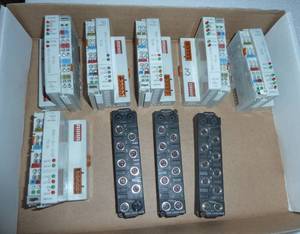 lot 70 image: Lot of 6 Wago Devicenet IO controls and 3 BusStop IO modules