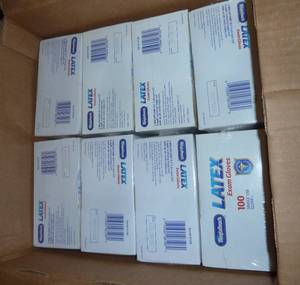 lot 82 image: 8 boxes of latex gloves