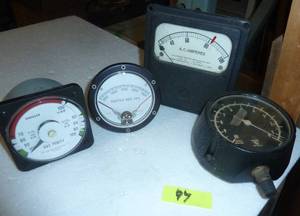 lot 97 image: Group of vintage meters