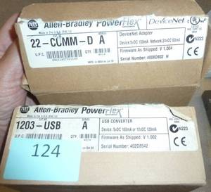 lot 124 image: 2 New Allen Bradley items DeviceNet Adapter and USB Converter
