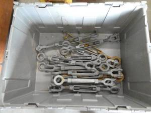 lot 149 image: Tub of turn buckles