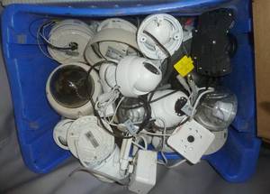 lot 153 image: tub of security cameras