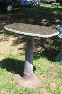 lot 366 image: SteelMarble Top Table Stand
