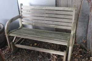 lot 397 image: Wooden Rocking Bench