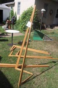 lot 379 image: Lot of (7) Wooden Angle Display Set-Ups