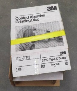 TWO BOXS OF COATED ABRASIVE GRINDING DISCS NEW