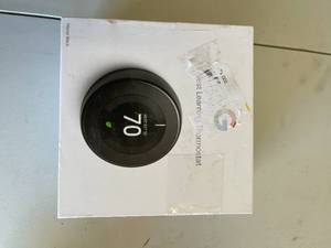Google Nest Learning Thermostat - Smart Wi-Fi Thermostat - Mirror Black