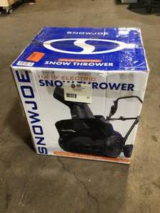 lot 35 image: 15 in. 11 Amp Single-Stage Electric Snow Blower by Snow Joe Customer Returns See Terms on Auction