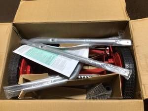 lot 71 image: 14 in. 5-Blade Manual Walk Behind Reel Lawn Mower by Great States Customer Returns See Terms on Auction