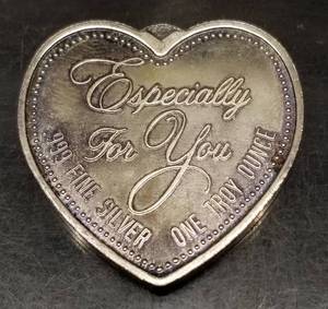 1 TROY OZ .999 FINE SILVER �LOVE� ART BAR