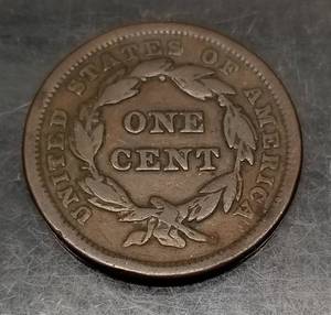 1842 US BRAIDED HAIR LARGE CENT