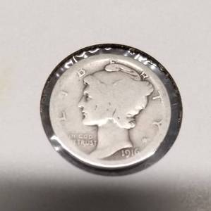2 EARLY MERCURY DIMES 1916-D & 1918