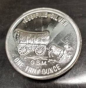 1 TROY OZ .999 FINE SILVER PROSPECTOR ROUND