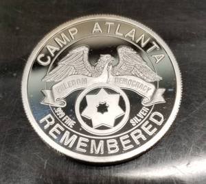 1 TROY OZ .999 FINE SILVER WWII POW CAMP ATLANTA