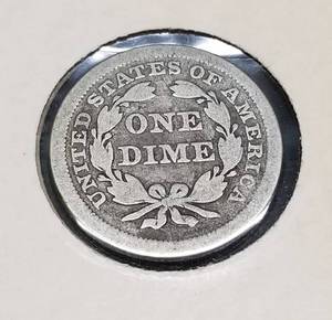 1853 with arrows US SEATED LIBERTY DIME