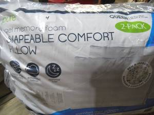lot 4 image: PureLUX Simply Cool Gel Memory Foam Pillow, Queen-2 pack