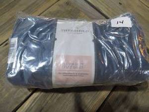 lot 14 image: 300 Thread Count Ultra Soft Flat Sheet - Threshold-Dark Blue, Full Size