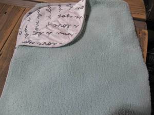 lot 36 image: Plush Velboa Baby Blanket I Love You - Cloud Island WhiteBlack