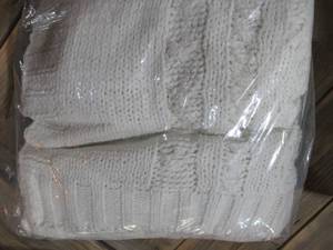 lot 30 image: Cable Knit Chenille Throw