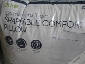 lot 39 image: PureLUX Simply Cool Gel Memory Foam Pillow, Queen-2 pack