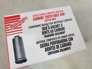 lot 44 image: New Milwaukee Carbide Tooth Hole Saw