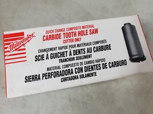lot 45 image: New Milwaukee Carbide Tooth Hole Saw