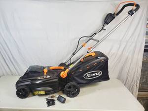 lot 10 image: New Scotts 16 inch Litium Ion Cordless Lawn Mower