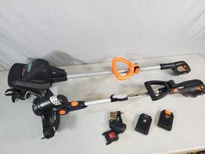 lot 12 image: New Scotts Cordless Lithium Ion Garden Tiller and String Trimmer