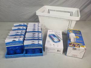 lot 67 image: New Electronic Sanitizer, Air Purifier, Toilet Bowl Cleaners plus Shopping Basket