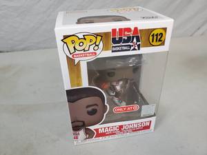 lot 81 image: New Funko Pops USA Basketball Magic Johnson
