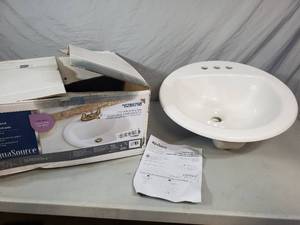lot 89 image: Aquasource Drop-In Bathroom Sink