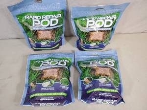 lot 141 image: 4 New Packs of Rapid Repair Pods Lawn Spot Repair