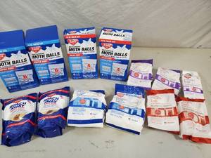 lot 147 image: Lot of Moth Balls, Moth Bar, Boric Acid