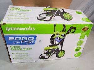 lot 158 image: Greenworks 2000 psi Electric Pressure Washer