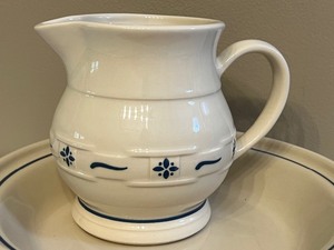 Longaberger Apple Pie Plate and Longaberger Juice Pitcher