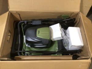 Green Machine62V Cordless 3-in-1 High Wheel Push Walk Behind Mower, Brushless 22 In. Cutting Width with 4Ah Battery and Rapid Charger  Open Box -in Working Order Review all pictures