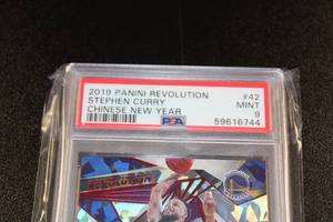 lot 19 image: 2019-20 Revolution Chinese New Year Stephen Curry #42 PSA 9