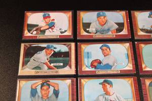 lot 34 image: 1955 Bowman Baseball Card Lot  16 Cards