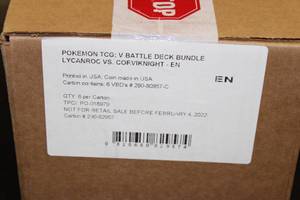 lot 67 image: Pokemon V Battle Deck Bundle Lycanroc vs Corviknight Sealed Case