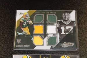 lot 82 image: 2014 Absolute & Limited Davante Adams Relic Rookie Card Lot  2 Relic Rookie Cards