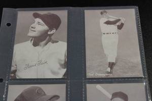 lot 139 image: 1947-1966 Exhibit Baseball Card Lot #1  Fain Greengrass Seminick Woodling
