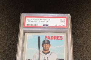 lot 165 image: 2019 Topps Heritage Fernando Tatis Jr. #517 Rookie Card PSA 9